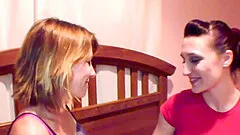 First time lesbian sex on homemade amateur sextape