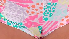 Big tits and ass chubby blonde Laela Pryce masturbating with vibrator on her couch