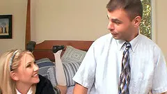 Cute babe loves getting fucked harder in pussy