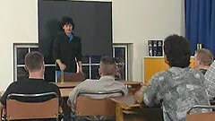 Big ass teacher gangbanged hardcore in college