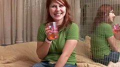 This college redhead is so cute, they made a second scene with her