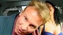 German teen gets rough backseat fucked on the street