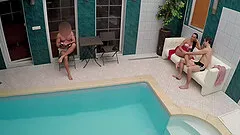 Sex adventures in private swimming pool