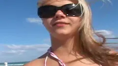 Hot blondes Ashlynn Brooke and Tiffani were made to do porn in South Beach