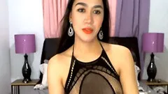 Gorgeous Shemale make strip dance and masturbate on cam