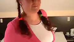 Cubby babe Josie strips in her bedroom just for you