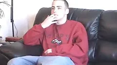 Straight boy Casey strips down to his boxers I can see hes breathing heavy.