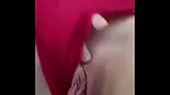 Horny blonde masturbating in a car