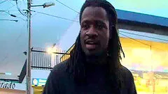 Mature cowgirl giving big black cock superb blowjob