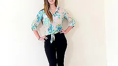 Natural tits Sabrina worked on hardcore doggystyle in reality casting