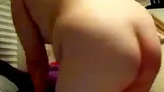 Hot brunette teen slut gets naked on bed and then she enjoys