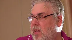 Skinny teen sucks the cock of old man, then she swallows cum