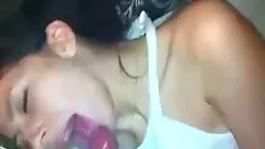 Attractive Brunette webcam sucks a big dick and gets a facial