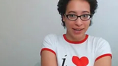 Webcam Nerd with Hairy Pussy Reading Odyssey