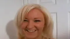 Cute amateur blonde gets naked for a horny man's boner