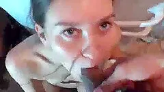 Webcam couple tries blindfolded sex blowjob