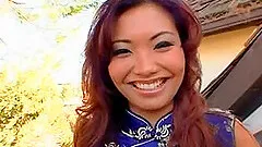 Cute Lana giving big black cock blowjob in interracial porn