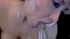 Sexy blonde babe on webcam teasing homemade and toying her horny pussy