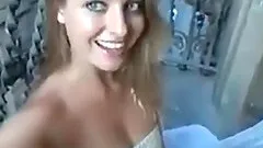 Masturbating with dildo on Barcelona balcony -2