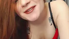 Gorgeous babe started so sexy stripping and touching that amazing body