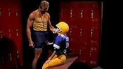 Dasha in an awesome and inspiring locker room pussy-training