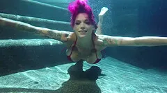 Anna Bell Peaks swimming in the pool, getting fucked and cummed on the ass