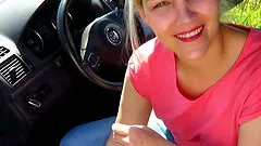 Hot outdoor fuck and facial