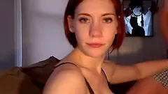 hot red head slut gets used on cam fest