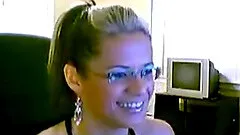 Sexy College Student Girl in Glasses