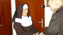 Amateur granny lesbians are horny and playing with whip and adult toys