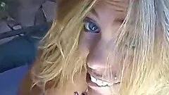 Cute amateur blonde chokes on a fellow's huge love tool