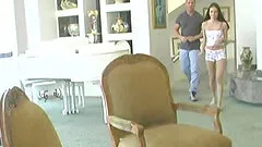 Seducing him over the balcony to come and ram her goods