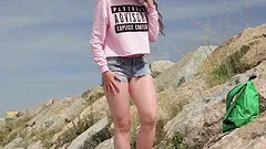 Moray Moore with fine ass masturbating lovely outdoor