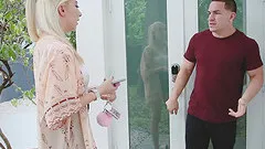 Blonde wife Jessica Jones rides a dick until she gets a creampie