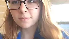 Cute Blonde Talking Sexy In Her Car