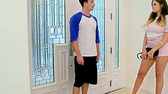 Cassidy Banks gets naked ready to devour two trembling wieners