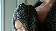 Blonde Annika juicy pussy fingered seductively in close up