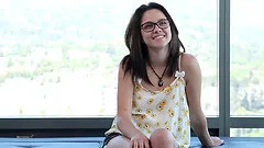 Small tits Cadence moaning while throbbed hardcore in pov scene