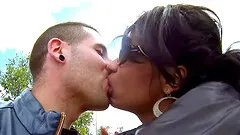 Ris Dar pussy fingered then penetrated hardcore outdoor