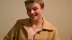 Stunning cowgirl giving massive dick superb blowjob in close up