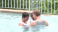 Fabulous gay threeway on a hot sunny day will make you horny