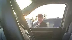 She watch, I cum  in the car