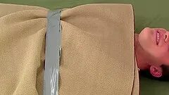 Fit and cute dude Kenny gets his feet tickled by older man