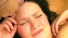 Young Teen Brunette Covered In Cum