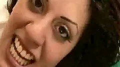 Cute Brunette Teen Covered In Cum