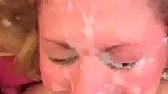 Cute Blonde Teen Covered In Nasty Cum