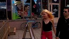 He takes a blonde girl into the woods for sex in nature