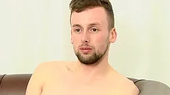 Eden Starr toys his ass and jerks off his fat rod solo