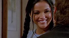 Beauty with pretty braids Ava Lauren jumps on a hard dick