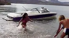 Amazing interracial group sex action along babes getting banged outdoors